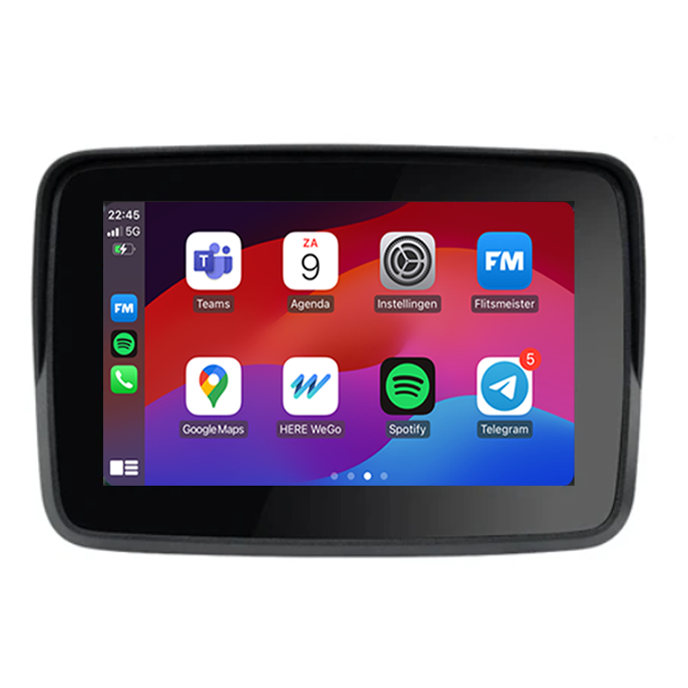 CarPlay voor Motorfiets | CarPlay & Android Auto | Bluetooth | M5 Pro