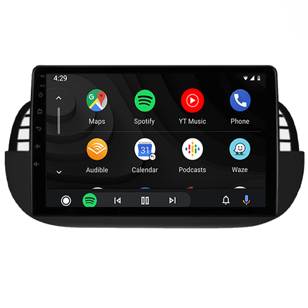 Fiat 500 navigatie radiosysteem | Carplay & Android Auto 2007 t/m 2015 | 9 inch