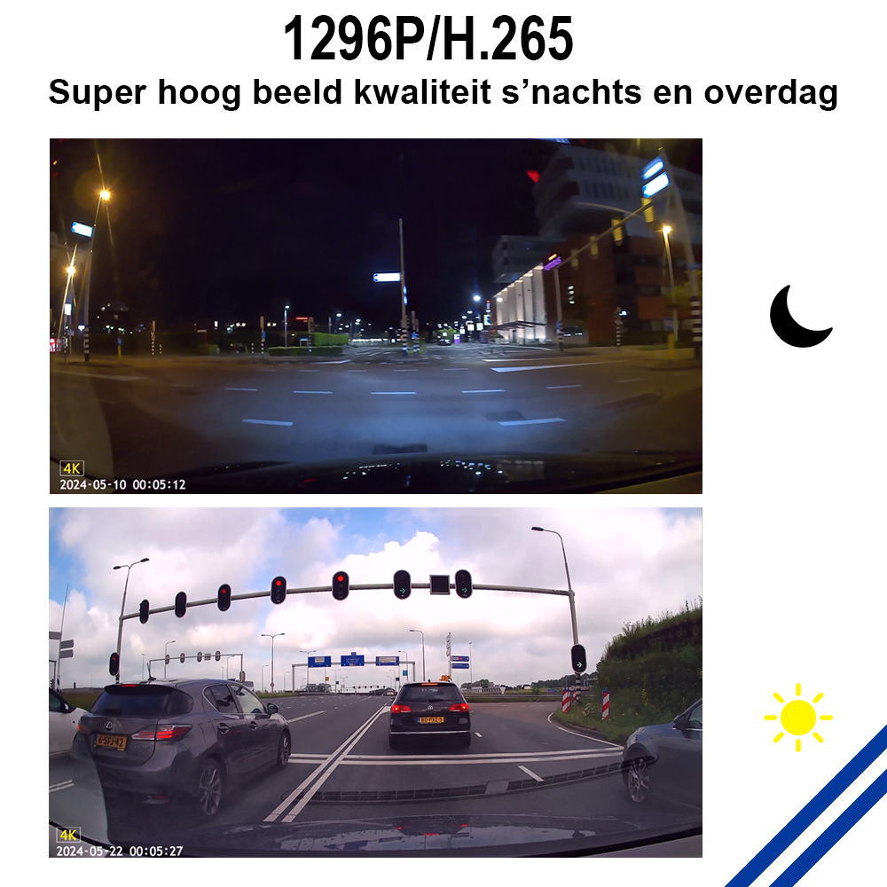 Dashcam | Voor & Achter Camera | D3 Pro