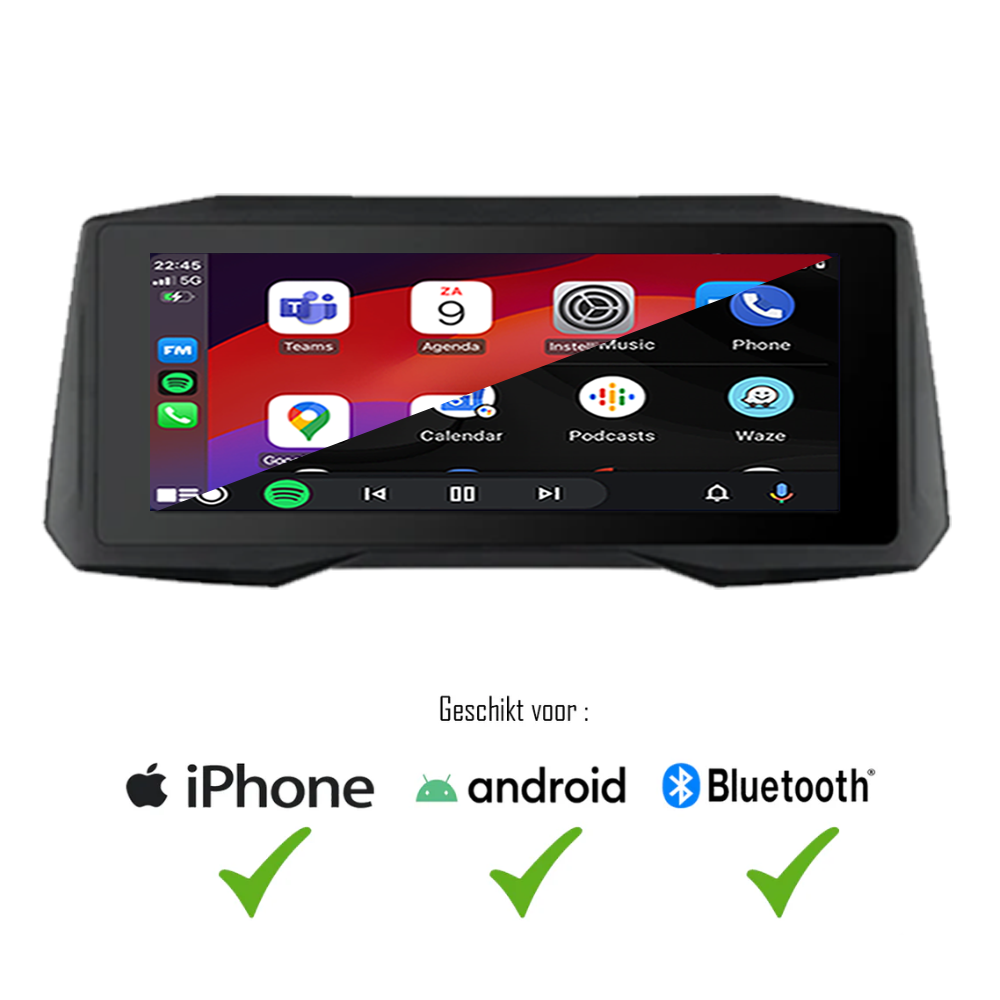 CarPlay voor Motorfiets | CarPlay & Android Auto | Bluetooth | M7 Pro