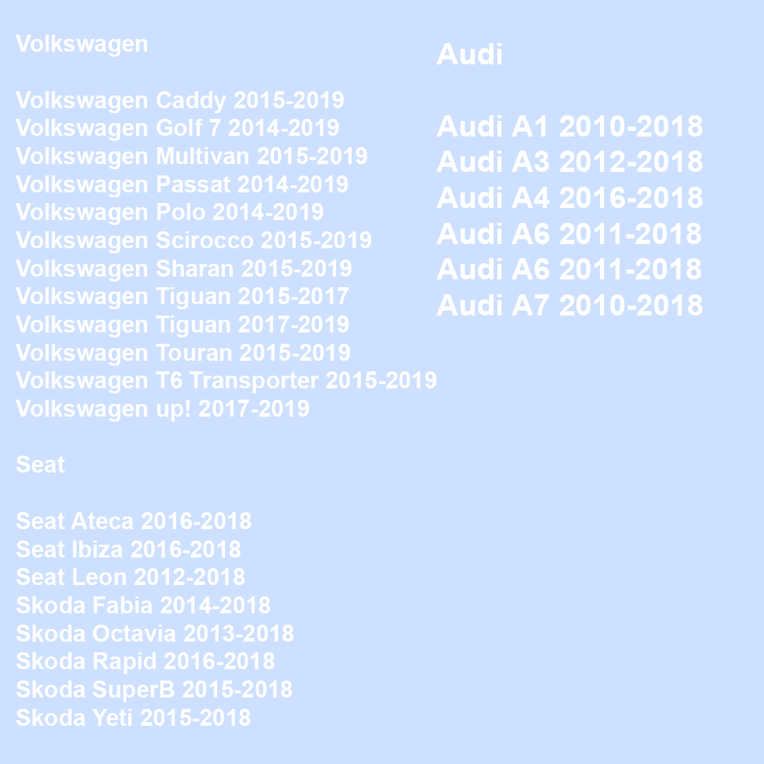 MQB - iso dégradé - Autoradio Android - Voiture Volkswagen